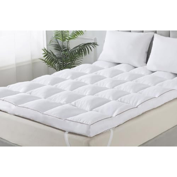 WhatsBedding 3 Inch Memory Foam Mattress Topper Queen Size Plus Thicked Down Alternative-Lined, 1700...