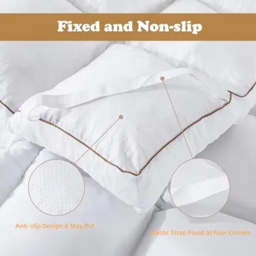 WhatsBedding 3 Inch Memory Foam Mattress Topper Queen Size Plus Thicked Down Alternative-Lined, 1700GSM Fluffy Shredded Memory Foam Filled Pillow Top, 4 Anchor Elastic Bands, Anti-Slip Bottom, 60x80in