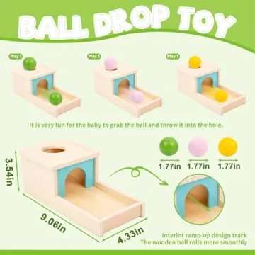 Adena Montessori Wooden Toy for 6-12 Month Babies