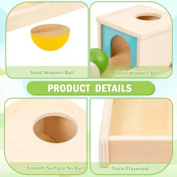 Adena Montessori Wooden Toy for 6-12 Month Babies