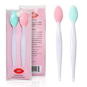Lip Scrub Brush - Double-Sided Silicone Exfoliating Tool for Healthy Lips