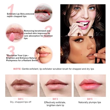 Double-Sided Silicone Lip Brush for Smooth, Healthy Lips