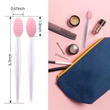 Double-Sided Silicone Lip Brush for Smooth, Healthy Lips