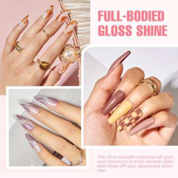 MEFA 60 Pcs Gel Nail Polish Kit with U V Light, 42 Colors All Seasons Collection Easter Colorful Gel Polish Essential Set with 5 Psc Matte/Glossy Base Top Coat, Cuticle Remover, Salon Gifts for Women