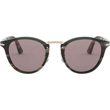 Persol PO3108S Round Sunglasses for Timeless Elegance
