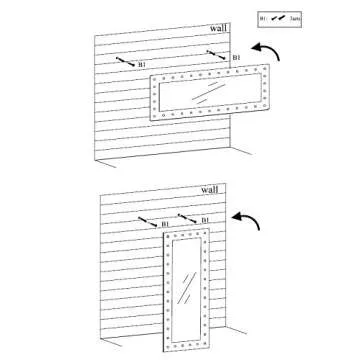 Kings Brand Furniture - Modern Upholstered Tufted Standing Floor Mirror, White