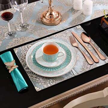 LIANYU Copper Silverware Flatware Set for 4 - Elegant & Durable