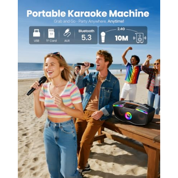 SORDA Bluetooth Karaoke Machine for Kids & Adults