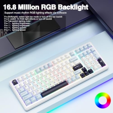 AULA F99 Wireless Mechanical Keyboard with RGB Lighting
