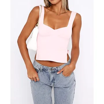 Sleek BAIGRAM Women’s Sexy Pleated Crop Top for Summer