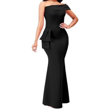 Elegant Black Formal Dress for Women - Stylish Evening Gown