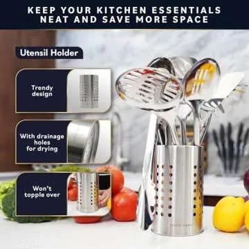 Home Hero 10 Piece Stainless Steel Kitchen Utensils Set - Stylish & Durable
