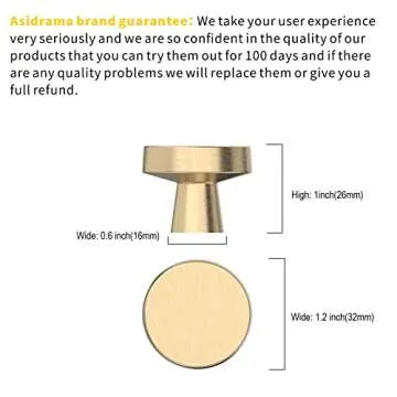 Elegant Brushed Brass Cabinet Knobs for Stylish Homes