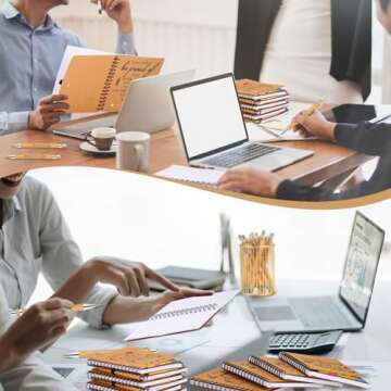 Glenmal 10 Sets Teacher Appreciation Gift Bulk Spiral Notebook Thank You Gift for Women Teachers from Students Inspirational Journal with Bamboo Pens for Valentine's Day 100 Days of School Gift