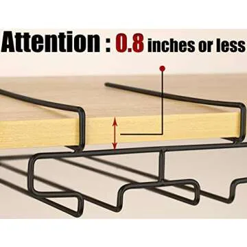 Bafvt Wine Glass Holder - Stylish 304 Stainless Steel Stemware Rack