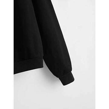 MakeMeChic Women's Cropped Hoodie Casual Workout Crop Sweatshirt Tops C Black XL