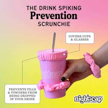 The Original Nightcap Drink Cover Scrunchie – Stylish & Safe Cover for Your Drinks