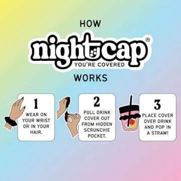 The Original Nightcap Drink Cover Scrunchie - Reusable & Stylish