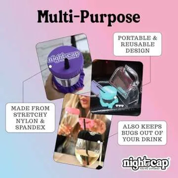 The Original Nightcap Drink Cover Scrunchie - Reusable & Stylish