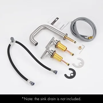 KES Modern Brass Bathroom Faucet Brushed Nickel Finish