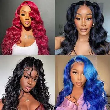 5x5 HD Lace Closure Wigs, 5x5 Body Wave Lace Front Wigs for Women, 150% Density 10A Brazilian Virgin 5x5 Transparent Glueless Wigs Human Hair Pre Plucked with Baby Hair 20 Inch