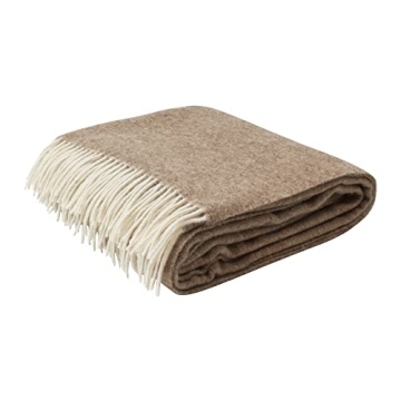 Luxurious Wool Throw Blanket | 100% New Zealand Wool | 55x79 inches