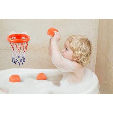 BRITENWAY Bathtub Basketball Set for Toddlers - Fun & Safe Bath Toy