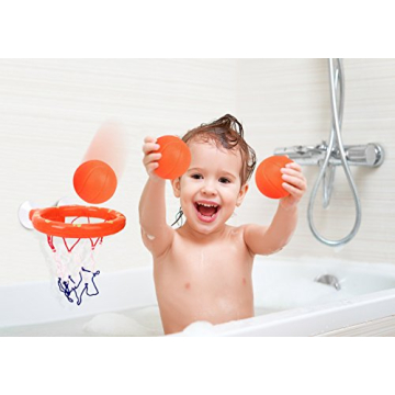 BRITENWAY Bathtub Basketball Set for Toddlers - Fun & Safe Bath Toy