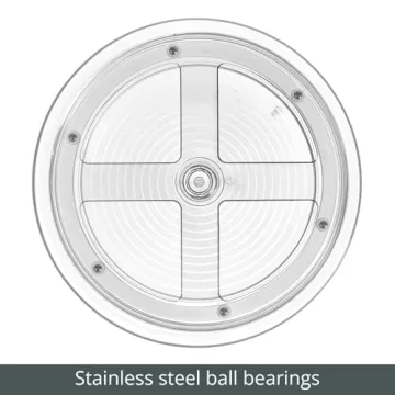 mDesign Plastic Lazy Susan Turntable – 360° Organizer