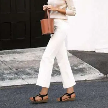 Stylish SHIBEVER Black Wedge Sandals for Women