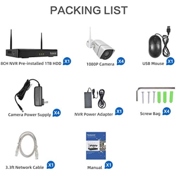 Wireless Home Security Camera System - Firstrend 1080P