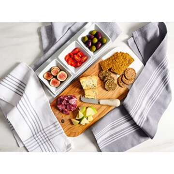 KAF Home Soho Kitchen Dish Towel Set of 10 | 18 x 28 Inch Tea Towels | Soft and Absorbent Mixed Set ...