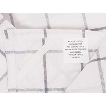 KAF Home Soho Kitchen Dish Towel Set of 10 | 18 x 28 Inch Tea Towels | Soft and Absorbent Mixed Set of Flat Towels (Gray)
