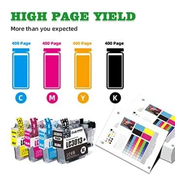 GREENARK Compatible Ink Cartridge Replacement for Brother LC3013 LC 3013XL Black High Yield Ink Cart...