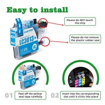 GREENARK Compatible Ink Cartridge Replacement for Brother LC3013 LC 3013XL Black High Yield Ink Cartridges 4 Pack LC3013 BK Work for Brother MFC-J491DW MFC-J497DW MFC-J690DW MFC-J895DW Printers