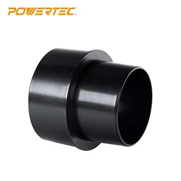POWERTEC 70170 5” to 4” Reducer Dust Collection Fitting for Efficient Woodworking