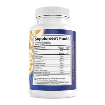 BioMatrix Candid-X Gut Cleanse with Berberine, Oregano, Sodium Caprylate, Chamomile, Ginger, PAU D'arco, Digestive Supplement for Men and Women | 90 Capsules