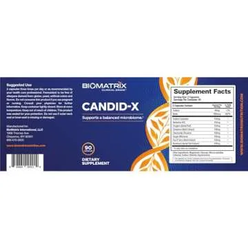 BioMatrix Candid-X Gut Cleanse with Berberine, Oregano, Sodium Caprylate, Chamomile, Ginger, PAU D'arco, Digestive Supplement for Men and Women | 90 Capsules