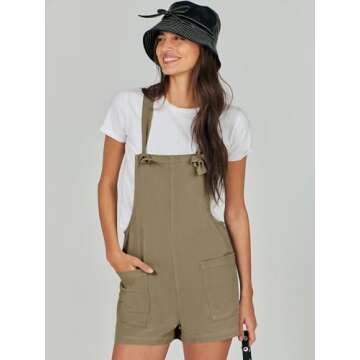 ANRABESS Rompers for Women Shorts Jumpsuits Casual Summer Outfits Bib Overalls 2023 Fashion Comfy Cl...