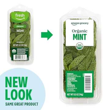 Amazon Grocery Organic Mint - 0.5 Oz, Enhance Your Cooking with Fresh Flavor
