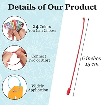 Sasylvia 120 Pcs Steel Wire Key Rings – Multicolor & Durable