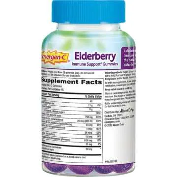 Immune Support Emergen-C Elderberry Gummies - 750 mg Vitamin C