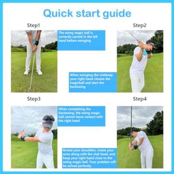 Pcmursal Golf Trainer Ball, Golf Swing Trainer Ball, Golf Wrist Trainer, Golf Swing Posture Corrector, Golf Swing Trainer for Wrist, Smart Ball Golf Training Aid for Golfer Beginner Practice