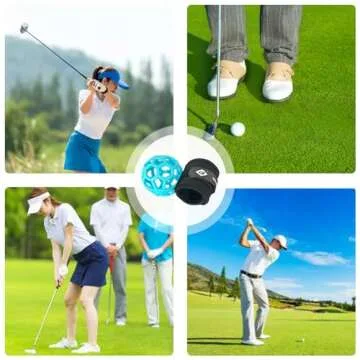 Pcmursal Golf Trainer Ball, Golf Swing Trainer Ball, Golf Wrist Trainer, Golf Swing Posture Corrector, Golf Swing Trainer for Wrist, Smart Ball Golf Training Aid for Golfer Beginner Practice