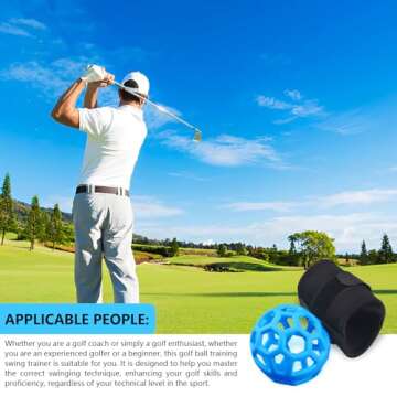 Pcmursal Golf Trainer Ball, Golf Swing Trainer Ball, Golf Wrist Trainer, Golf Swing Posture Corrector, Golf Swing Trainer for Wrist, Smart Ball Golf Training Aid for Golfer Beginner Practice