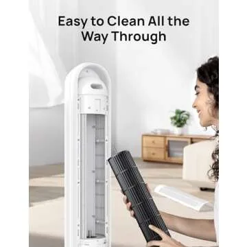 Dreo Tower Fan - 25ft/s Quiet Floor Fan for Comfort