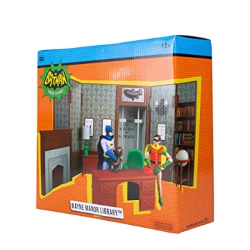 McFarlane Toys DC Retro Wayne Manor Library Batman 66 Playset