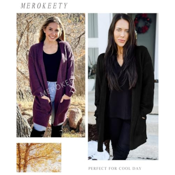 MEROKEETY Oversized Chunky Knit Sweater for Fall