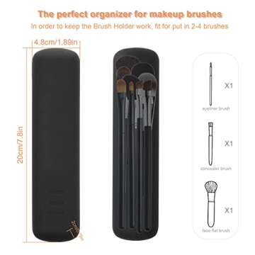 FERYES Travel Makeup Brush Holder for Stylish Organization