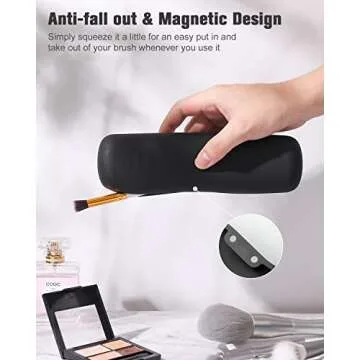 FERYES Travel Makeup Brush Holder for Stylish Organization